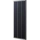 影に強い!! GWSOLAR 75W 全並列 太陽光パネル【細幅405mm】単結晶PERC ソーラーパネル 12V充電用:電圧18.2V/ 電流4.13A【影に強い理由: 3列のセル列を全並列で構成する独自設計】汚れ、雪、日陰に強い Off-grid