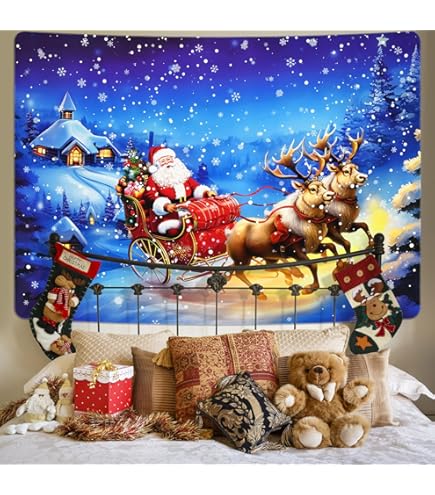 Amazon.co.jp: GLYY メリークリスマス タペストリー 150*200 CM 飾り物