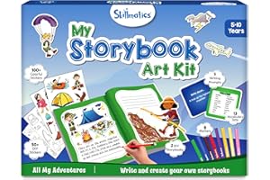 Skillmatics Storybook Art Kit - Create Adventure Stories, DIY Craft & Writing Kit with 300+ Stickers, Scrapbooking & Journal Activity, Gifts for Kids Ages 5, 6, 7, 8, 9, 10