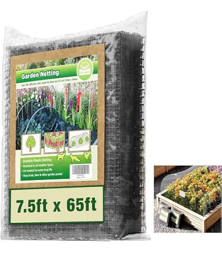 GreatBuddy Garden Netting 7ft X 50ft – Deer & Bird Fence, Heavy Duty Reusable Protection For Plants & Trees