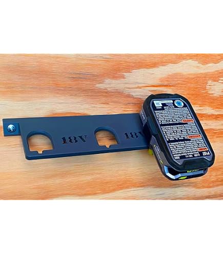 Ryobi 40V Battery Holder Wall Mount - Organizes 3 Batteries, Includes Screws & Anchors - View #9