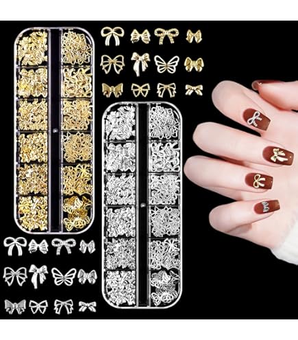 Amazon.co.jp: 3ボックス ネイルデコパーツ ネイルパーツ 3dネイル