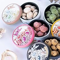 Amazon.co.jp: 菓匠もりん ビジュー 缶 クッキー (がらんの小石