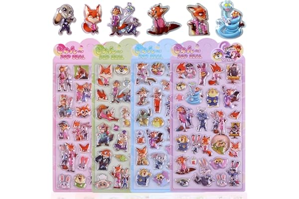 【4枚セット】 3Dシール ぷくぷくシール ぷっくり 立体 ぷくぷく 可愛い 女の子 男の子 手帳用 日記帳用 携帯電話飾り ごほうび DIYクラフト用