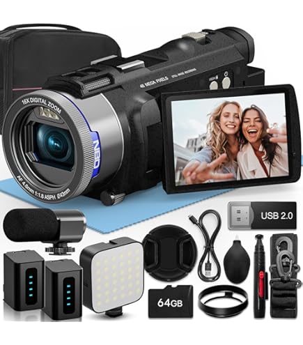 NBD 5K 4800万画素 バッテリー付属 新品 Amazon | NBD 5K 4800万画素 ビデオカメラ WiFi機能【超軽量・180分超