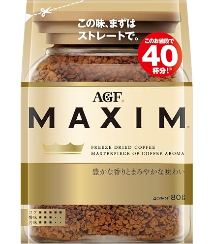AGF MAXIM マキシム　インスタントコーヒー　105g×12袋 Amazon.co.jp: AGF Maxim Bag, 3.7 oz (105 g), Instant Coffee