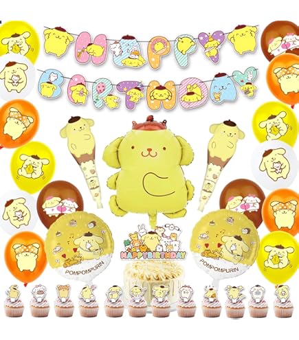 Amazon.co.jp: ポムポムプリンバースデーデコレーションセット