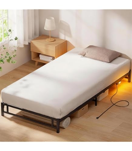 Amazon｜シングルサイズ メタルベッドフレーム, 耐荷重350kg, 静音設計