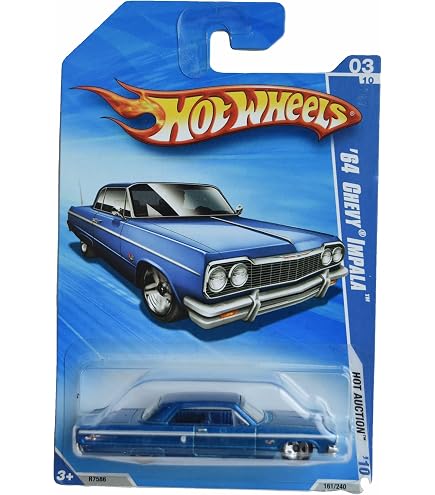 Amazon | Hot Wheels 2020 Tooned '64 Chevy Impala, Blue 58/250