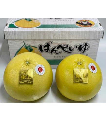 Amazon.co.jp: ばんぺいゆ（晩白柚）極上 2玉入（3.9㌔以上）2Lサイズ