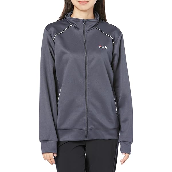 Fila 410663 Women's Stand Jersey Jacket, BK, Medium : Amazon.sg