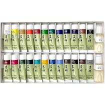 Amazon | 吉祥 日本画用絵具 チューブ絵具 24色セット | 絵具 通販