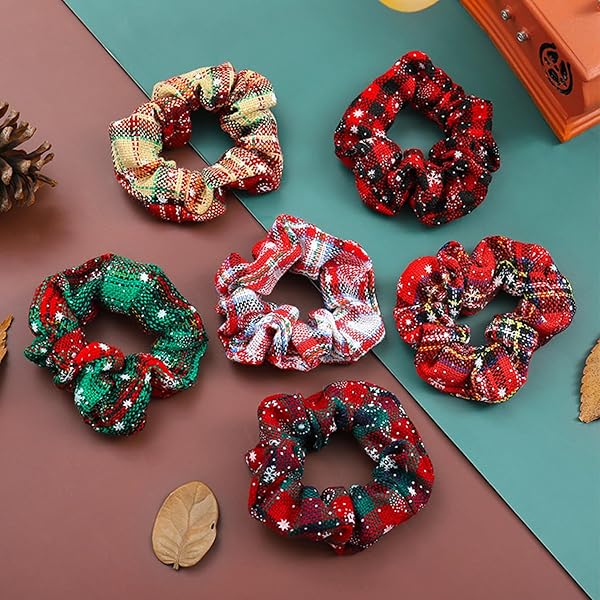 Amazon | Moeruruya シュシュ 可愛い クリスマス ヘアゴム 髪