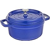 staub ストウブ 「 ピコ ココット ラウンド ブルーベリー 22cm 」 両手 鋳物 ホーロー 鍋 IH対応 【日本正規販売品】 La Cocotte Round 40508-228