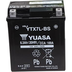 【Amazon.co.jp限定】 TAIWAN YUASA 【台湾ユアサ】 AGM-BIKE-BATTERY クロス付 YTX7L-BS