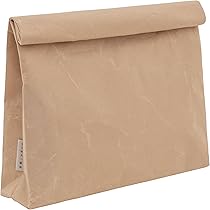 Amazon | [SIWA 紙和] クラッチバッグ wide ブラウン 耐水 和紙