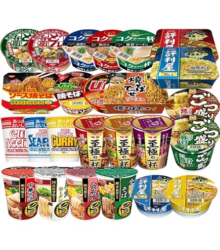 Amazon.co.jp: 大盛り カップラーメン 12種12個 詰め合わせ : 食品