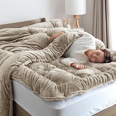 ⭐️【新品】掛け布団 ぽかぽか 四層構造フランネル グレー＆ブラウン