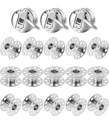 YICBOR 1pc 45751 Bobbin Case + 5pc 45785 Bobbins For Singer 221, 222, 301 Featherweight Sewing Machines