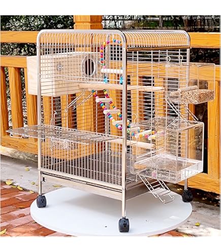 Amazon.co.jp: 鳥かご・ケージ ステンレス鋼自家繁殖休憩鳥かご すべて