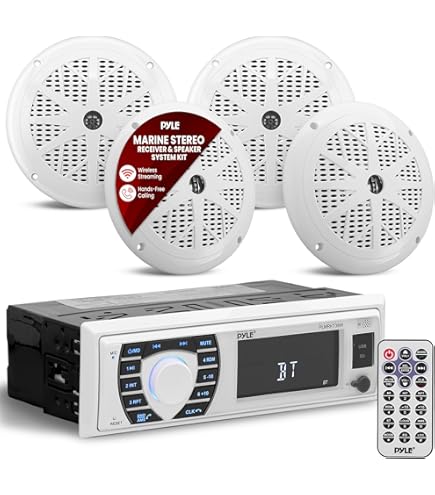 Promo Pyle Dual Water Resistant Marine Speakers, 2-Way Full