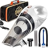 ThisWorx Car Vacuum Cleaner - Car Accessories - Small 12V High Power Handheld Portable Car Vacuum w/Attachments, 16 Ft Cord &