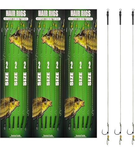 Amazon | 18本組セット 鯉鈎 ボイリーヘアリグ ボイリー仕掛 カープ