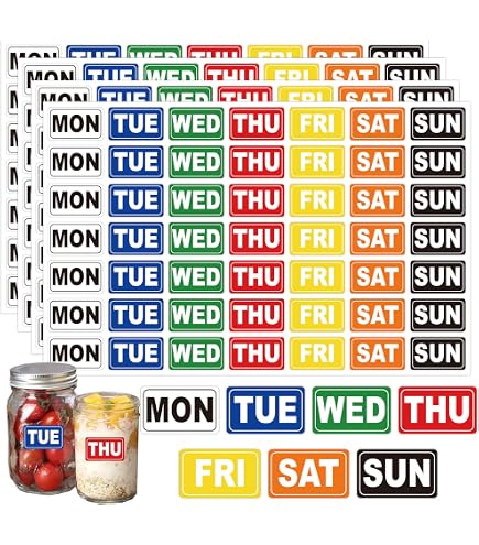 Day Labels DAYMARK Day Of The Week Labels – 7 Rolls (1000 Labels Each ...
