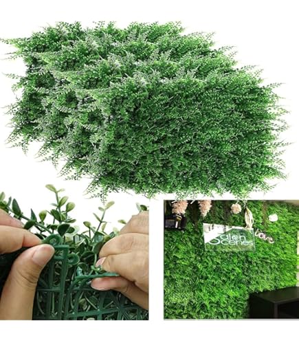 Amazon｜ULAND 1x1M/枚 人工植物のマット ウォールグリーン フェイク