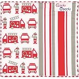 Miyamoto-Towel acchi cocchi 消防車 約15㎝×15㎝ 子供ハンカチ 02752