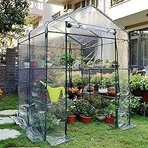 温室ビニールハウス ビニール温室 簡易温室 ガーデンハウス 花園温室 温室テント Amazon.co.jp: PYUWENAI ビニールハウス ガーデンハウス