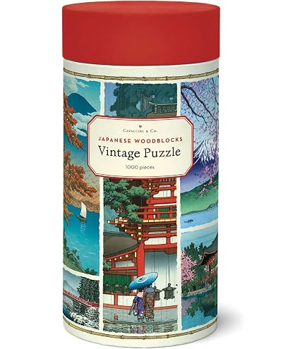 Cavallini & Co. ビンテージパズル Amazon | Cavallini Papers＆Co. - 1,000ピースのジグソーパズル - と