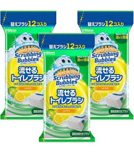 Amazon｜【まとめ買い】 スクラビングバブル 流せるトイレブラシ