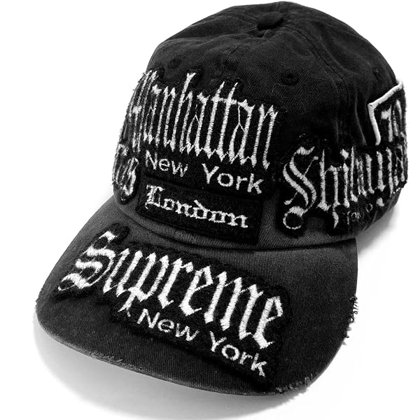 Amazon | [シュプリーム] メンズ ワールドフェイマスSロゴ6パネル