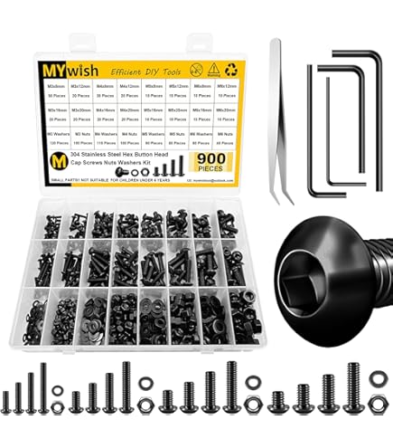 Mywish 2200pc M2-M5 Metric Screw Assortment Kit, Stainless