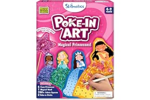 Skillmatics Poke-in Art - Magical Princesses, Mess-Free Fun for Kids, DIY Wood Craft Kits, Creative Activity, Gifts for Girls & Boys Ages 4, 5, 6, 7, 8, 9
