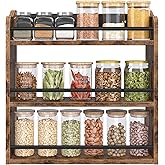 BCOZLUX Spice Rack Wall Mounted, Wood 3 Tier Spice Rack for Countertop, Vertical Spice Organizer for Spice Jars and Seasoning
