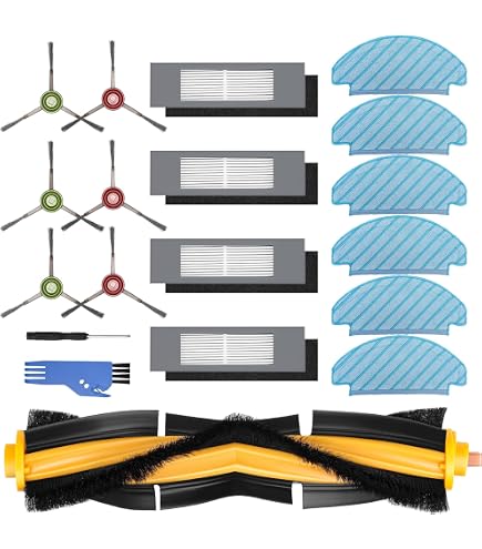 Ecovacs Deebot T8+/T9+/N8+/N10 Plus Robot Vacuum Replacement Parts Kit - Includes Brushes, Filters, Mop Pads & Dust Bags
