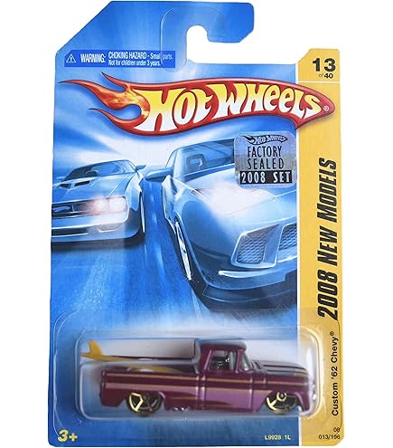 ホットウィール　CUSTOM 62 CHEVY PICKUP 青　レア Amazon | Hot Wheels Blue Custom '62 Chevy Pickup 7/10 | ミニカー