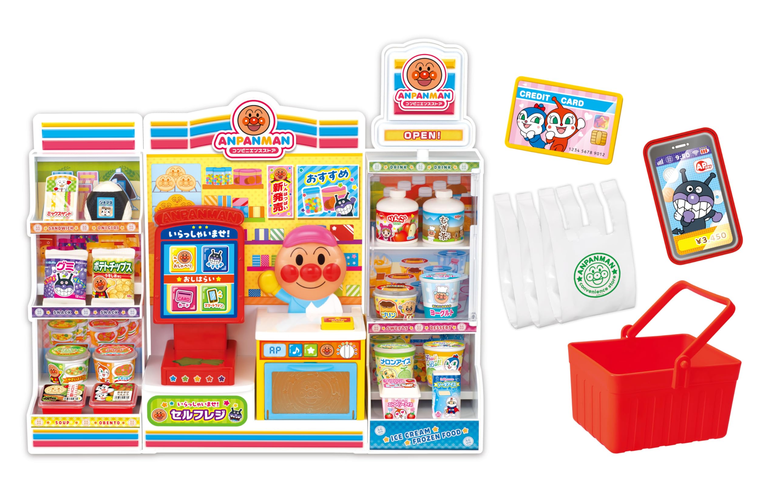 【プライムデー】【50%OFF】【3,582円】 セガフェイブ アンパンマン セルフレジでおかいもの! おしゃべりいっぱい アンパンマンコンビニ 【送料無料】