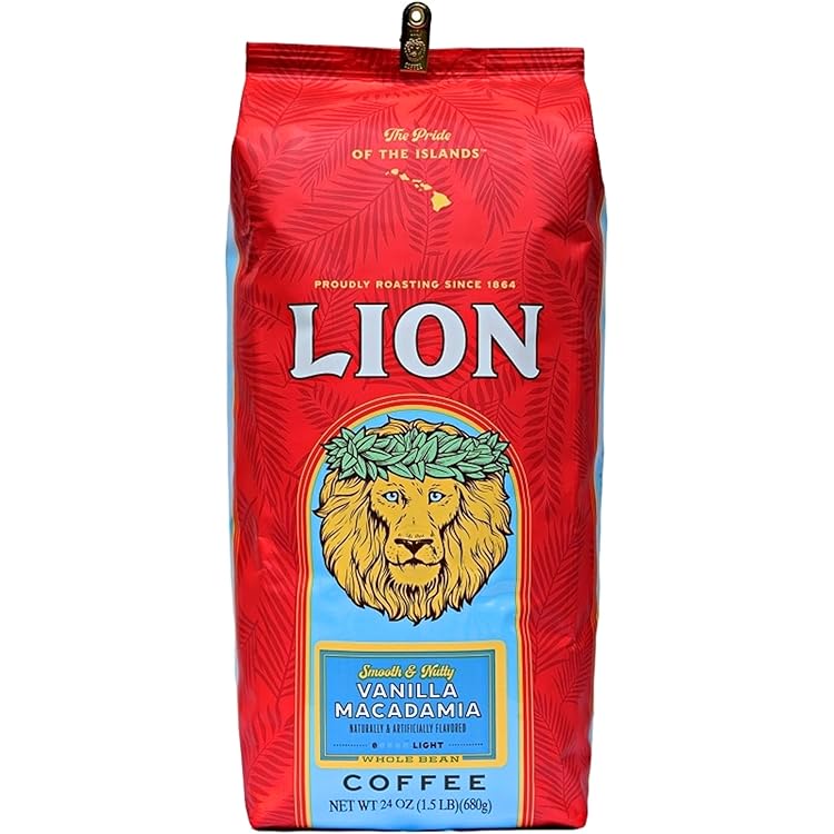 Amazon.co.jp: Lion Coffee バニラマカダミア 豆 24oz (680g) : ホーム