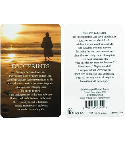 Footprints In The Sand Poem Printable Version