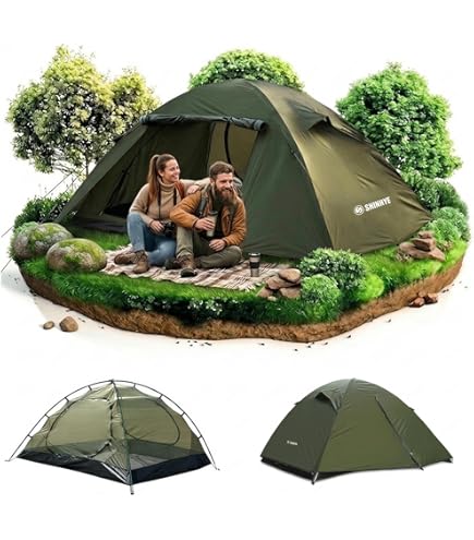 Amazon.co.jp: テント 2-3人用 4000mm耐水圧 ドームテント 前室あり