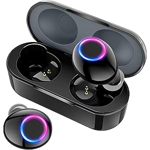 【進化版 Bluetooth 5.0 両耳通話】ブルートゥース イヤホン 高音質 Bluetoothイヤホン 自動ペアリング 完全 ワイヤレス イヤホン 左右分離型 ヘッドセット マイク内蔵 ブルートゥース Siri対応 充電ケース付き 自動ON/OFF ステレオサウンド 片耳 両耳 小型 軽量 防水 iPhone Android ipad対応 (ブラック)