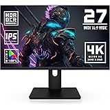 4K モニター 27インチ ディスプレイ IPS パネル LED UHD 3840x2160/非光沢/超薄型/HDR/FreeSync/HDMI/DisplayPort/スピーカー内蔵 YSM-HQ270U60HZ4K (ノーマルスタンド)