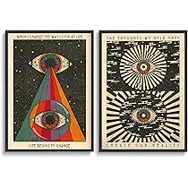 70’sヴィンテージファブリック　アートパネル 2枚セット 　サイケデリック lozan303-4.jpg