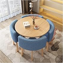 Amazon｜円卓 テーブル ダイニングテーブルセット4人用