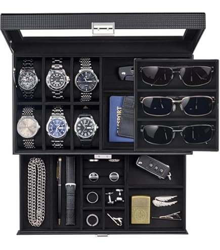 Amazon.co.jp: 眼鏡収納ボックス サングラス収納ケース 木製