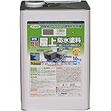 アサヒペン 塗料 ペンキ 水性簡易屋上防水塗料 16KG グレー 水性 防水塗料 滑り止め効果 耐候性 耐久性 紫外線劣化防止剤配合 酸性雨 酸性雪 塩害に強い 日本製