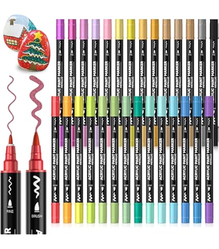 Amazon | Shuttle Art メタリック マーカーペン 24色セット カラーペン